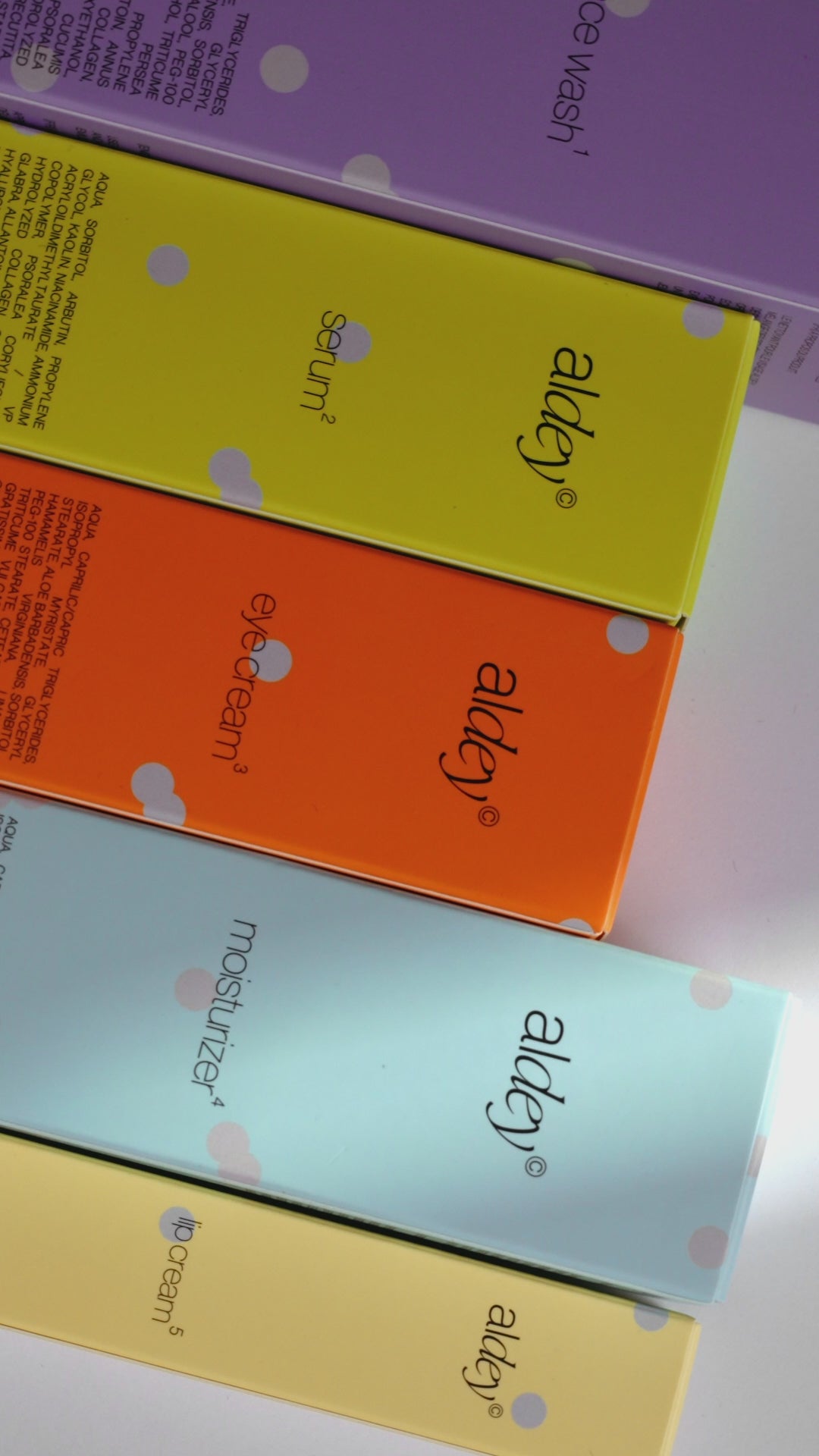 ALDEY skincare products , suitable for all skin types 